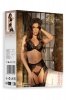 Beauty Night Obsidian Desire set BN6749 bielizna nocna komplet biustonosz + stringi + pas do pończoch